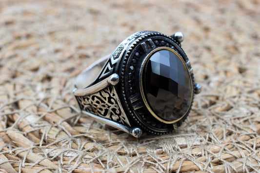 Onyx Silver ring-BlackThrone