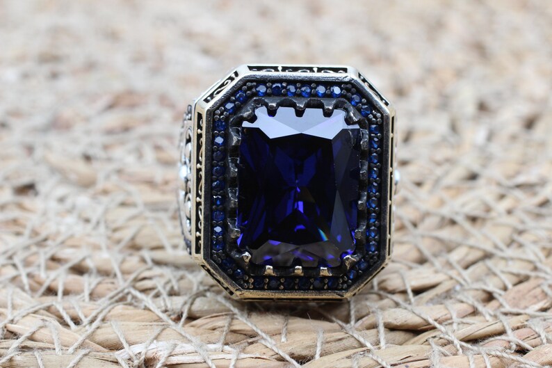 Sapphire Ring Silver-Royal Blue