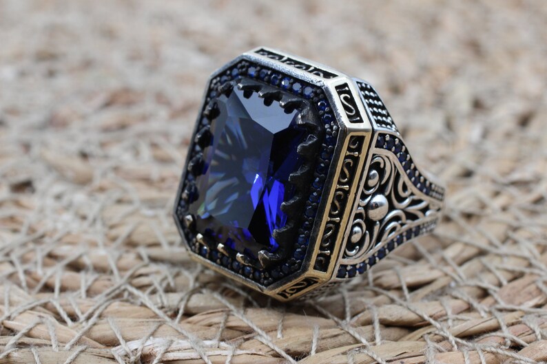 Sapphire Ring Silver-Royal Blue