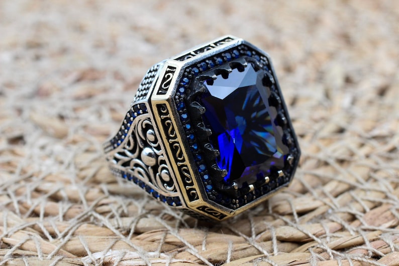 Sapphire Ring Silver-Royal Blue