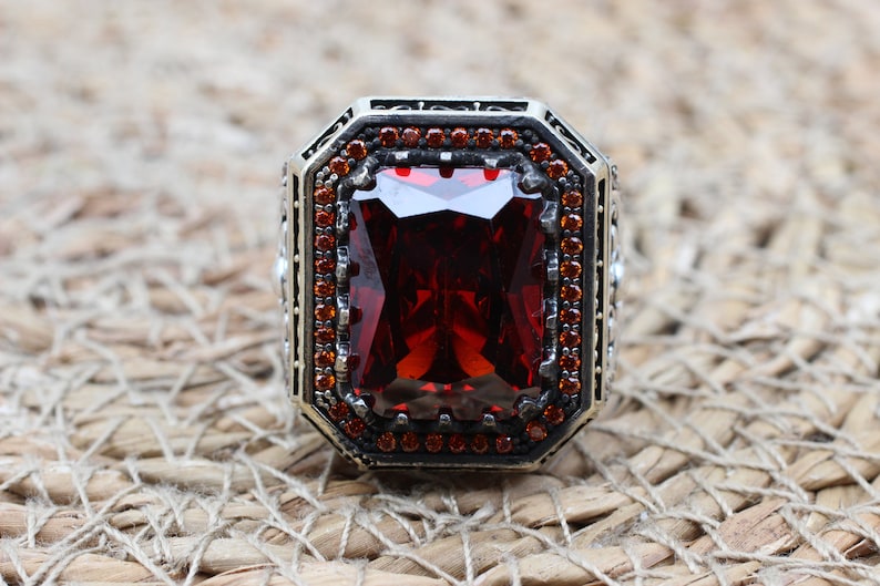 Ruby Silver ring-Eternal Fire