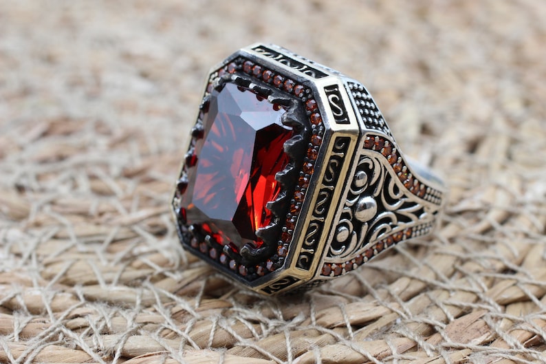 Ruby Silver ring-Eternal Fire