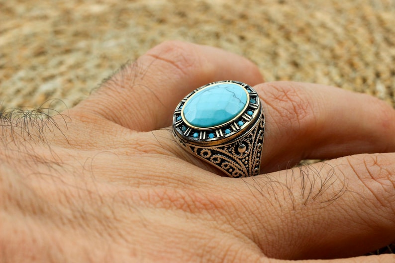 Turquoise Silver ring Istanbul Feroza