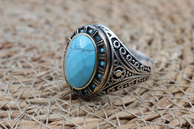 Turquoise Silver ring Istanbul Feroza