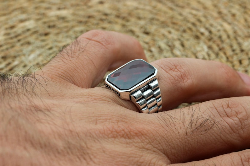 Ruby Silver Ring-Standard