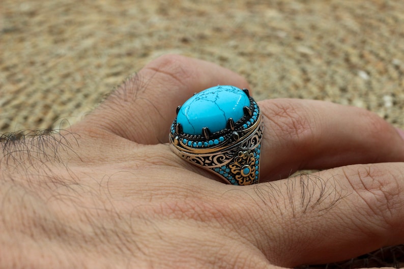 Turquoise Silver ring Feroza