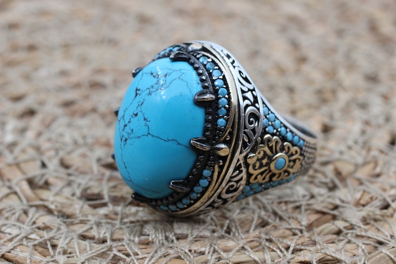 Turquoise Silver ring Feroza