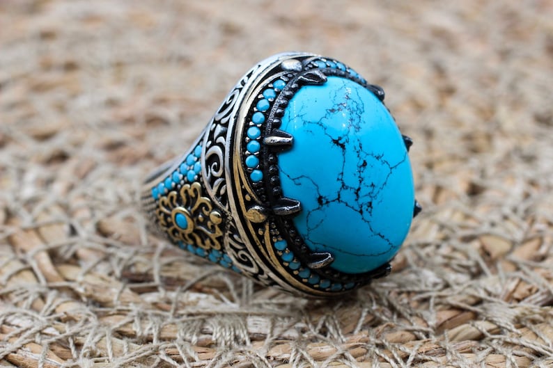 Turquoise Silver ring Feroza