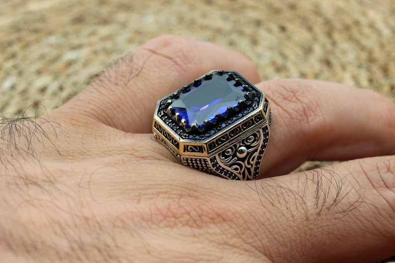 Sapphire Ring Silver-Royal Blue