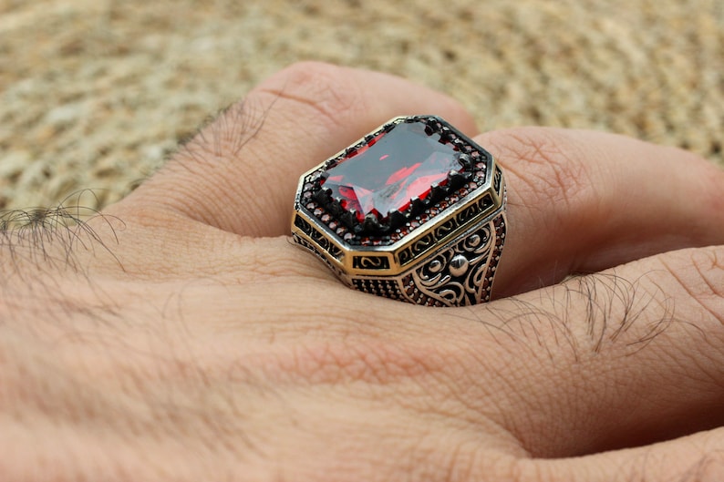 Ruby Silver ring-Eternal Fire