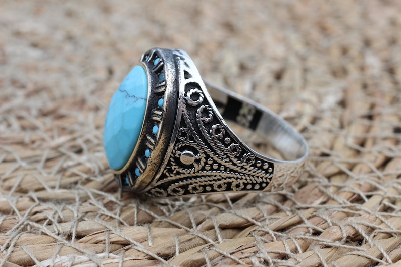 Turquoise Silver ring Istanbul Feroza