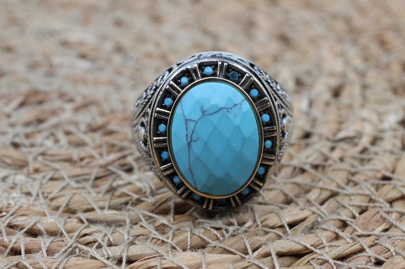 Turquoise Silver ring Istanbul Feroza