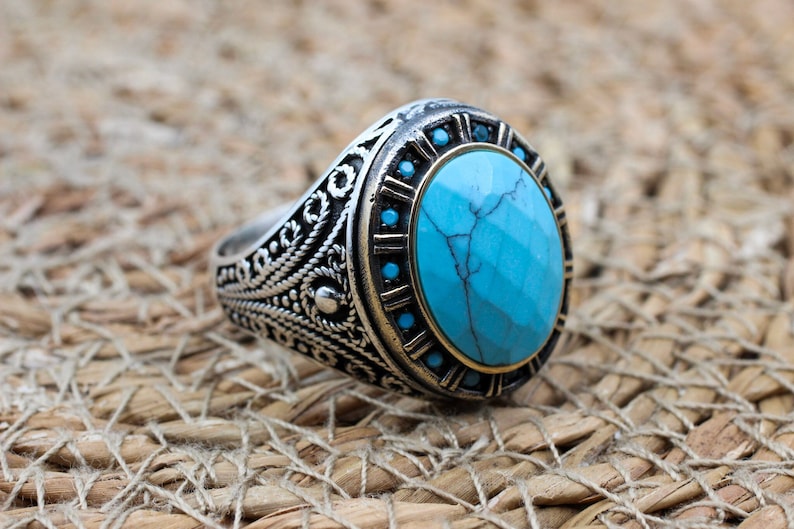 Turquoise Silver ring Istanbul Feroza