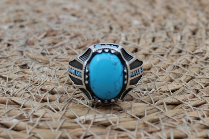 Turquoise Silver ring Silver Amulet