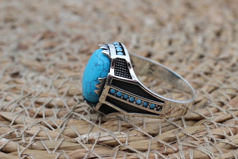 Turquoise Silver ring Silver Amulet