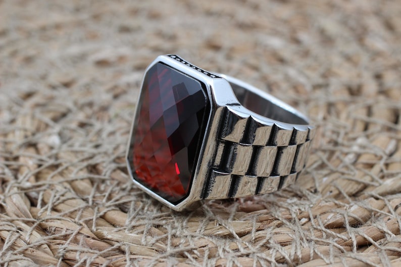 Ruby Silver Ring-Standard