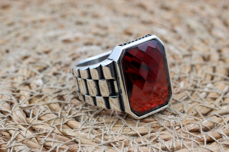 Ruby Silver Ring-Standard