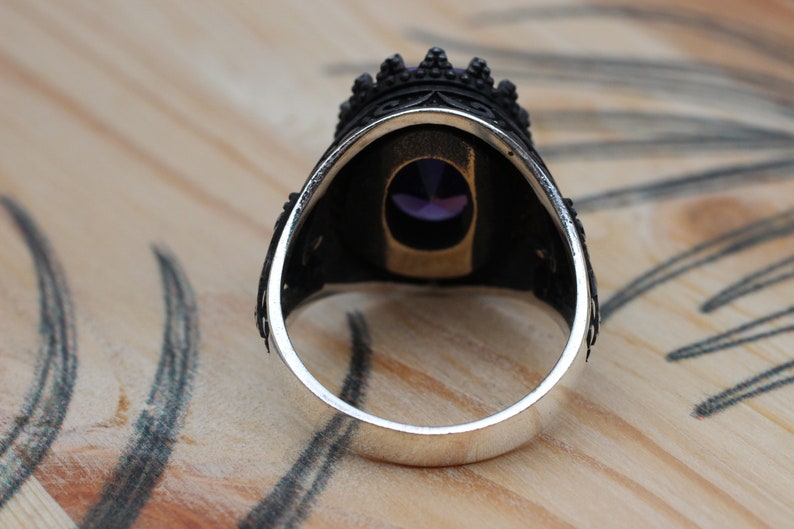 Amethyst Silver ring-Turkish