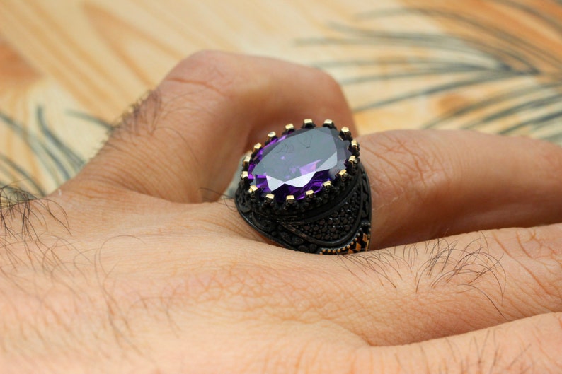 Amethyst Silver ring-Turkish