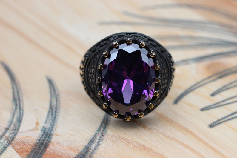 Amethyst Silver ring-Turkish