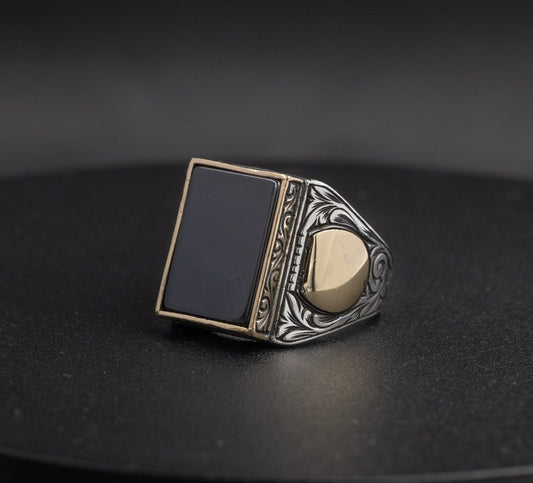 Onyx Silver Ring Onyx - Enigma