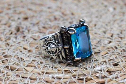 Aquamarine Silver ring-Wild Seal