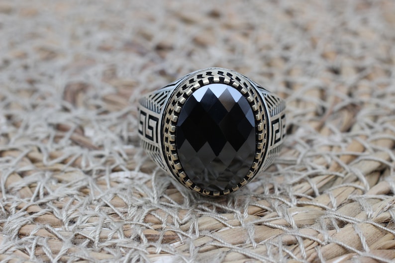 Onyx Silver ring-Midnight