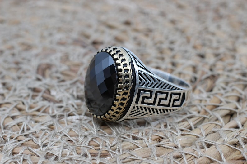 Onyx Silver ring-Midnight