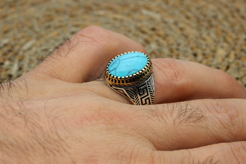 Turquoise Silver ring Yemani