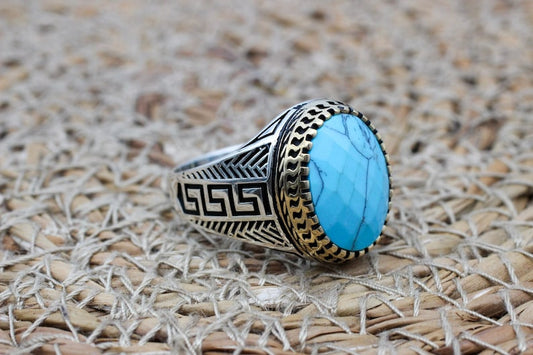 Turquoise Silver ring Yemani