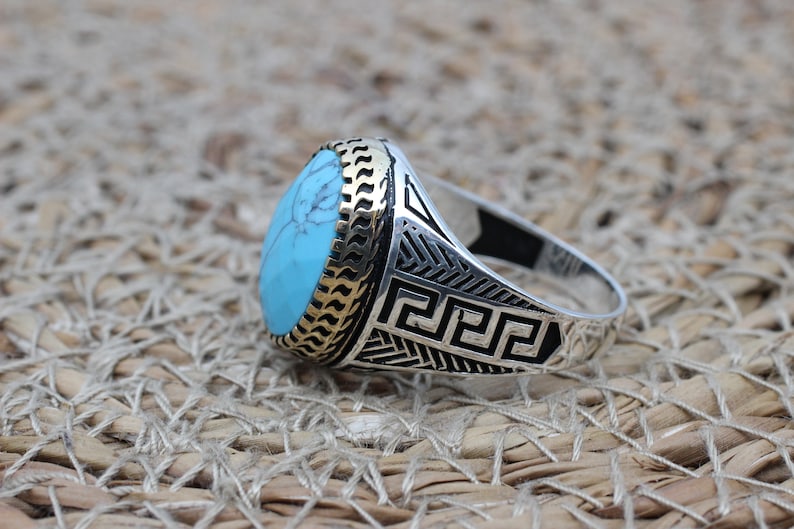 Turquoise Silver ring Yemani