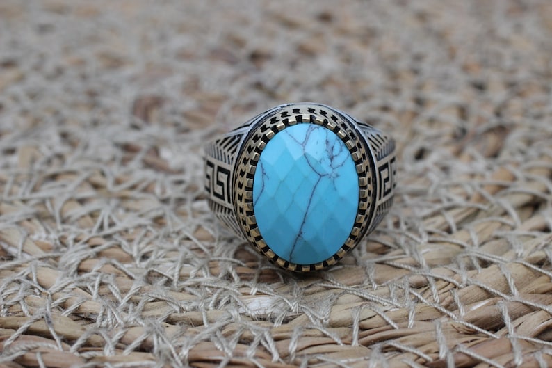 Turquoise Silver ring Yemani