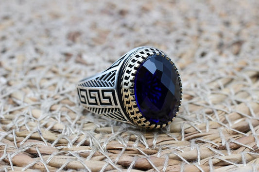 Sapphire Ring Silver-Whispering Sky