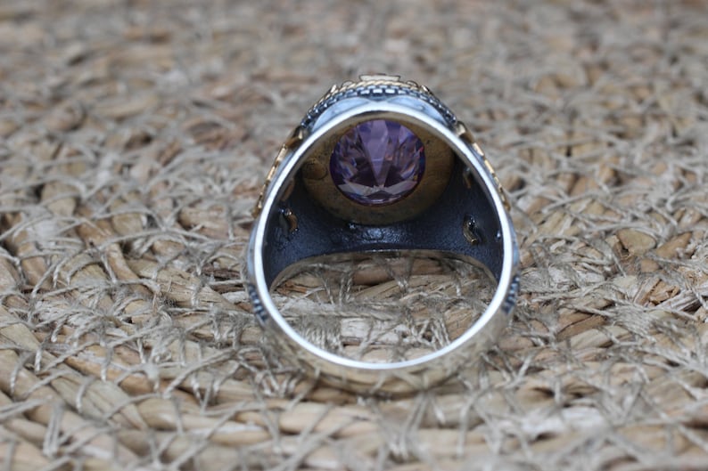 Amethyst Silver ring- Ottoman Empire